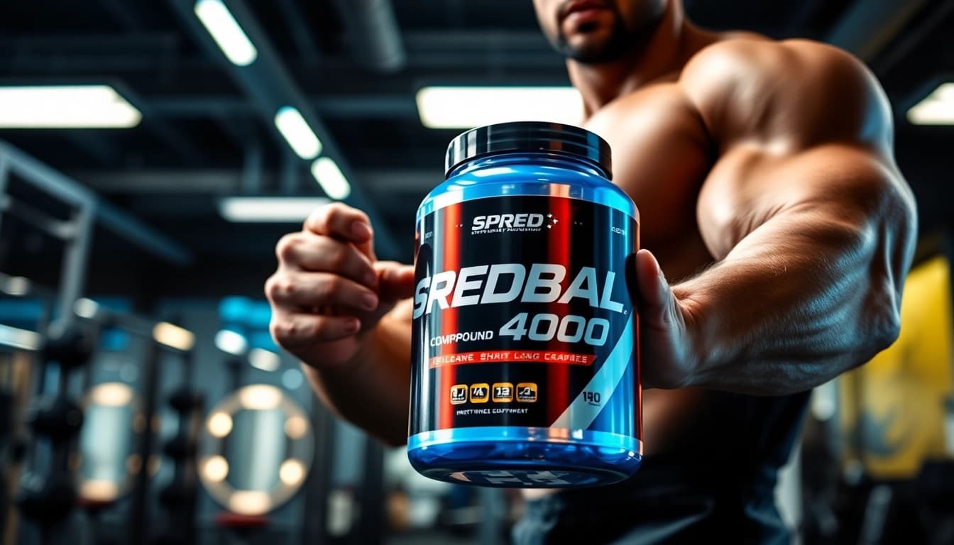 Shredbal 400 Shred Long Compound zum Erreichen von Fitnesszielen in einem modernen Fitnessstudio.
