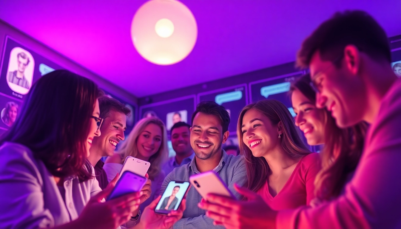 Engaging users in lively conversations within a vibrant sex chat digital environment.
