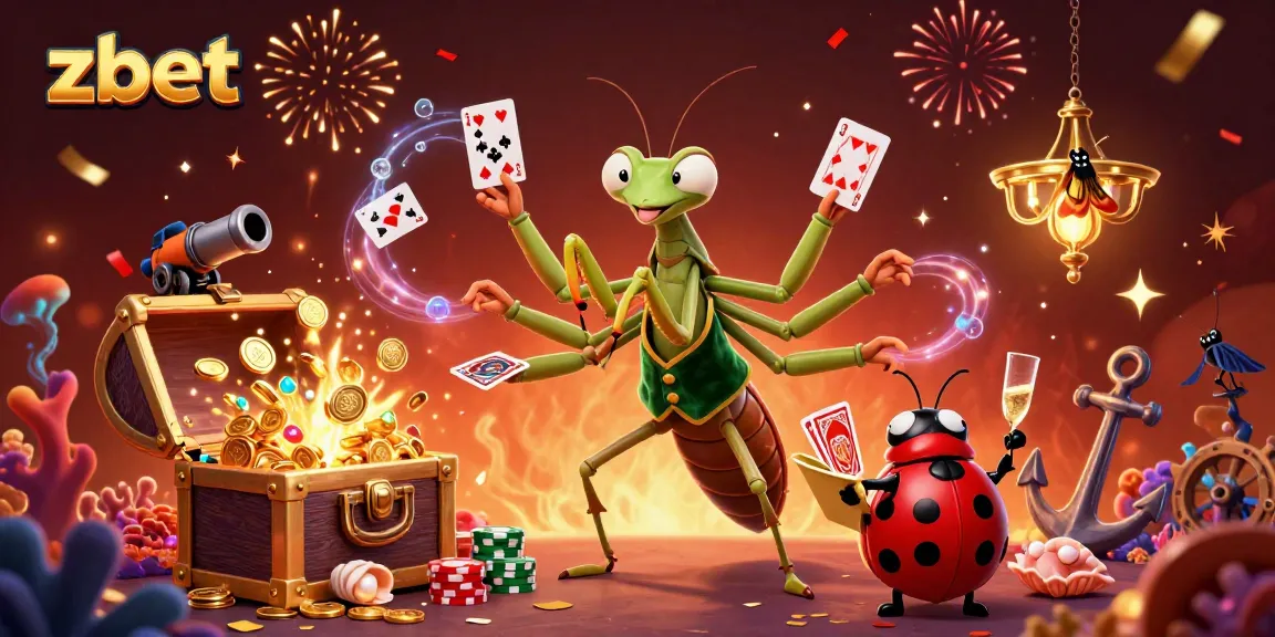 Zbet brings excitement with a vibrant casino scene featuring a card sharp, pit boss, and rich game elements.