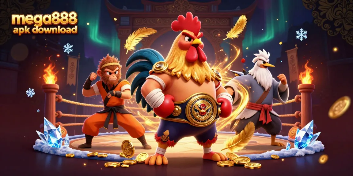 Spin and win with the exciting mega888 apk download featuring immersive casino elements and vibrant characters.