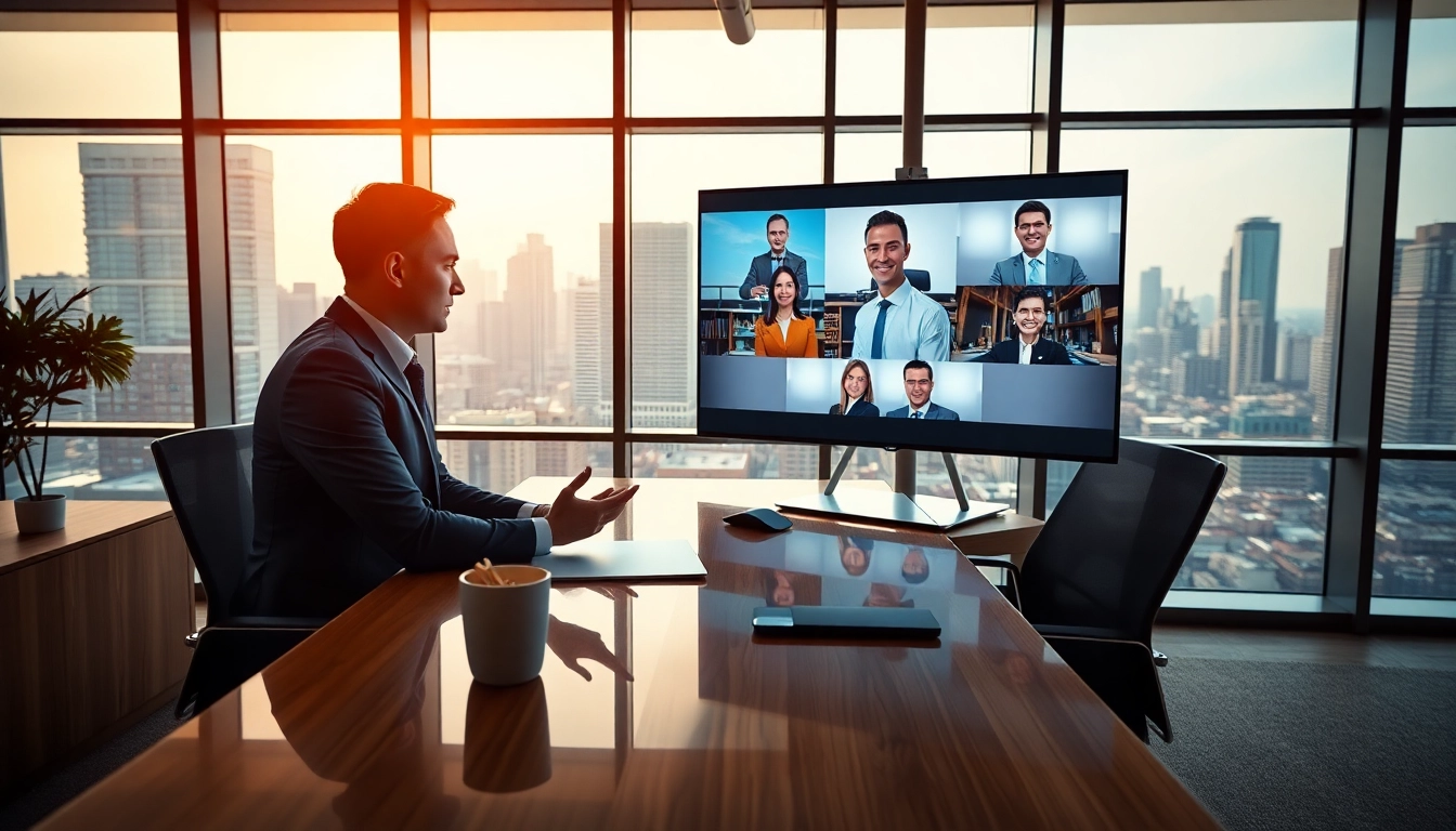 Headhunter Schweiz berät erfolgreich Kunden in einem modernen Büro mit Skyline-Ansicht.