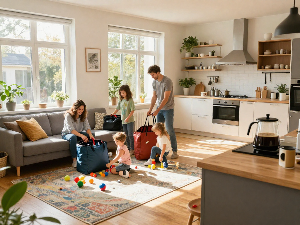 Monteure und Reisende, die ein gemütliches Monteurzimmer in Hannover genießen, zeigen eine einladende Wohnatmosphäre.