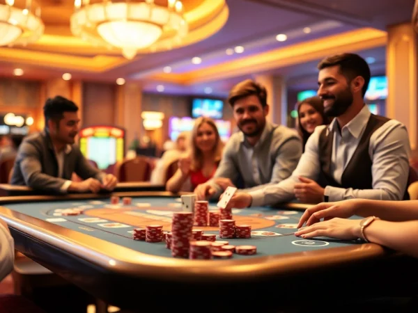 Spannende Online Casino spielen Atmosphäre mit Spielern und Spieltischen erlebbar.